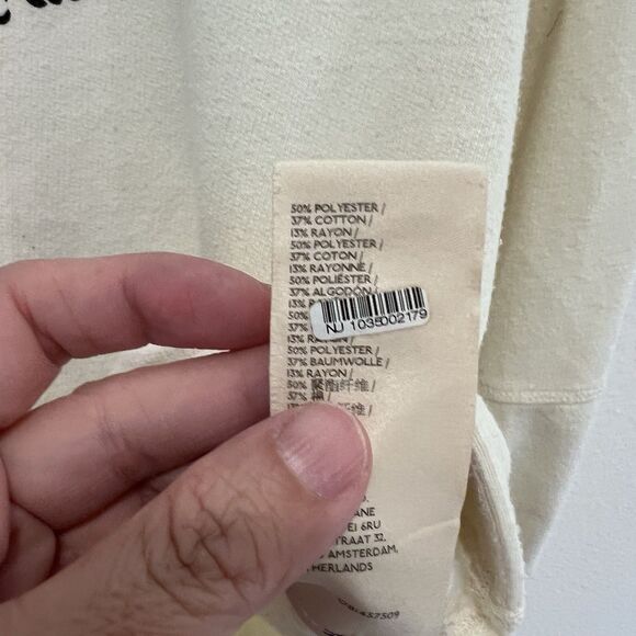 Anthropologie Maeve Ski Pups Graphic Sweatshirt Top Dogs Holiday Ivory Small - Picture 4 of 8